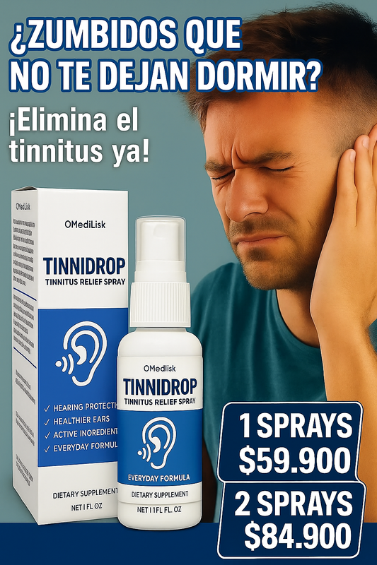 Tinnidrop® | Spray Limpiador de oídos | ENVÍO GRATIS