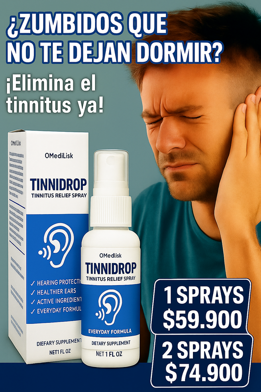 TINNIDROP® | SPRAY LIMPIADOR DE OÍDOS | ADIÓS DOLOR Y ZUMBIDOS MOLESTOS