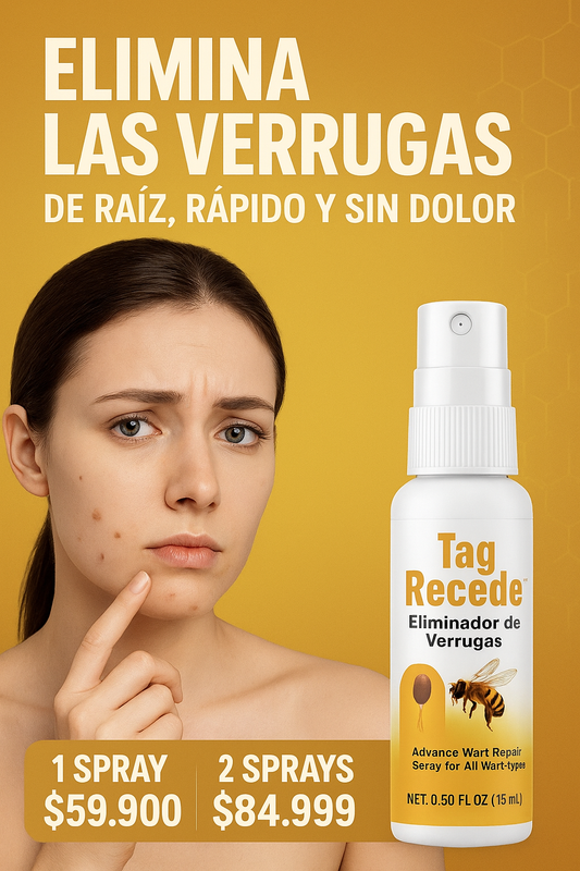Tag Recede® | Spray Eliminador De Verrugas | ENVÍO GRATIS